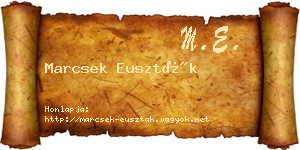 Marcsek Euszták névjegykártya
